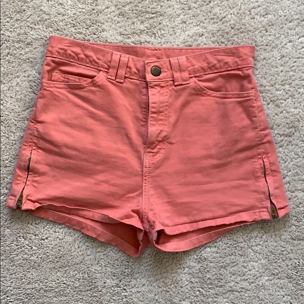 American Apparel Side Zipper Denim Shorts